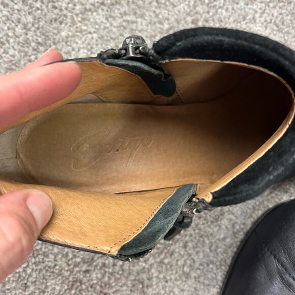 Black Leather Bettye Muller Booties size 7.5 - Picture 5 of 9